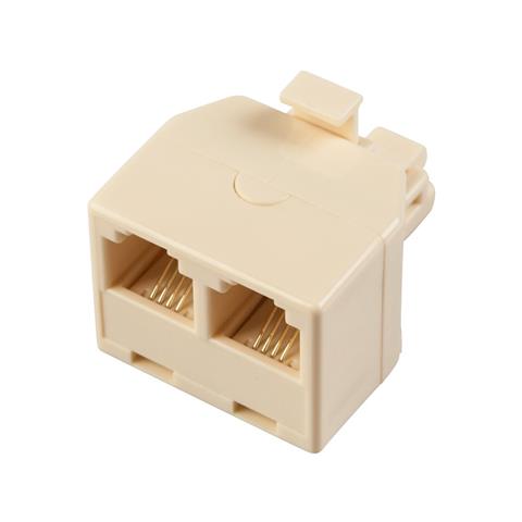 Adattatore Doppio Telefonico Polypool Plug 6/4P: Sdoppia Presa Adattatore Doppio Telefonico Polypool Plug 6/4P: Sdoppia Presa